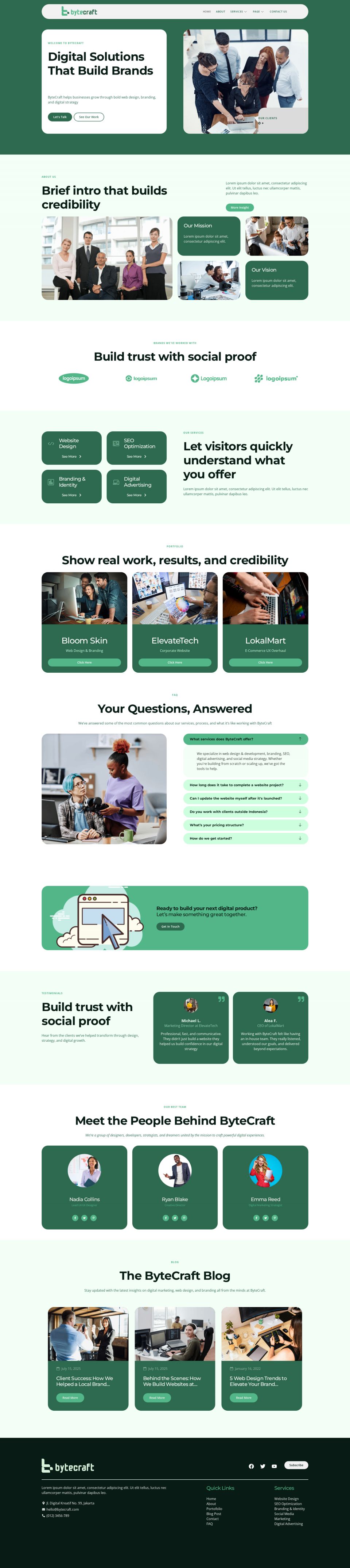 WordPress template ThemeForest Bytecraft