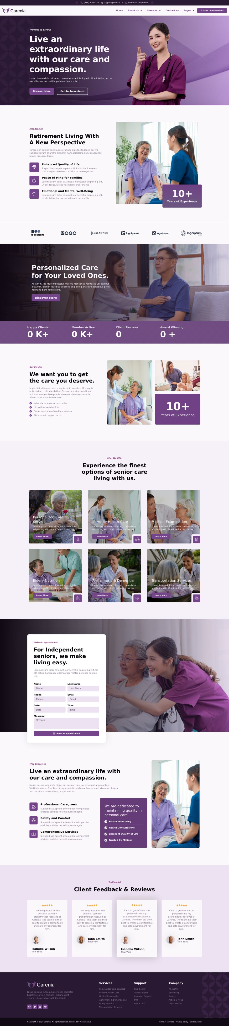 WordPress template ThemeForest Carenia