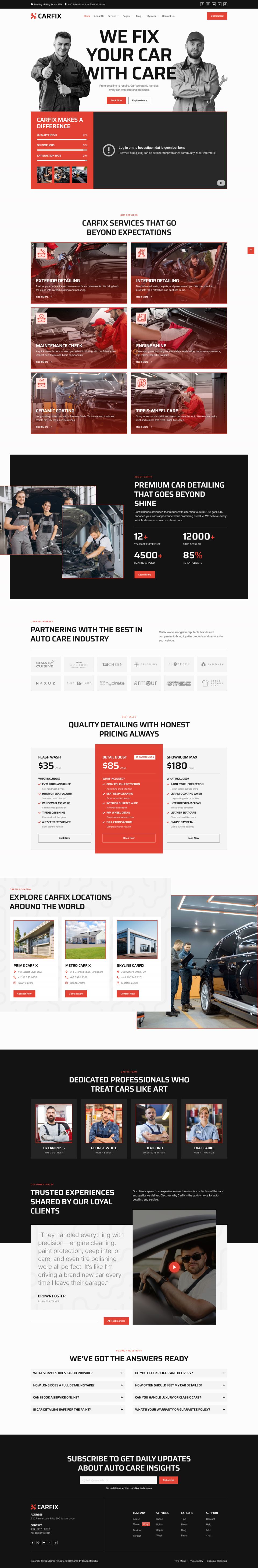 WordPress template ThemeForest Carfix
