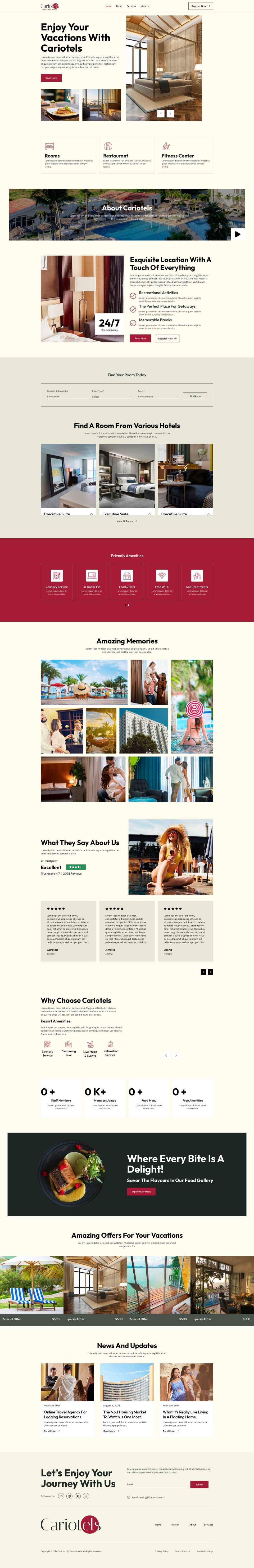 WordPress template ThemeForest Cariotels