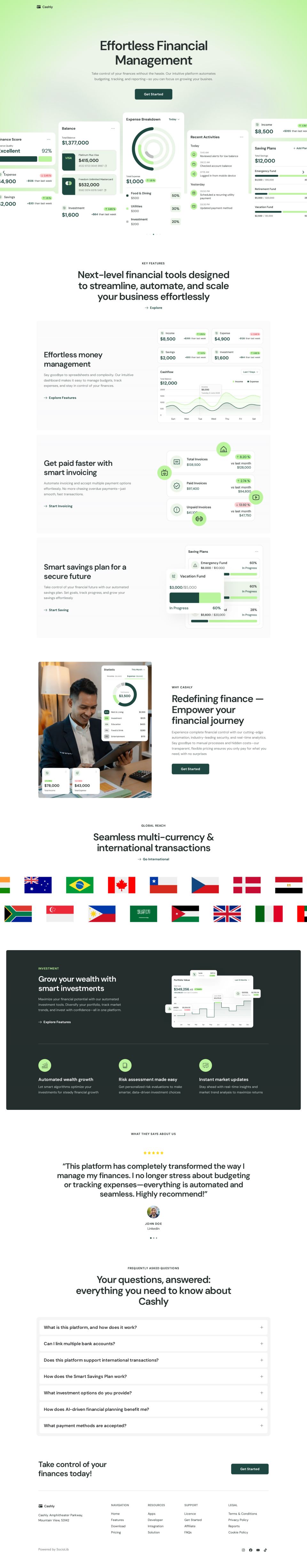 WordPress template ThemeForest Cashly