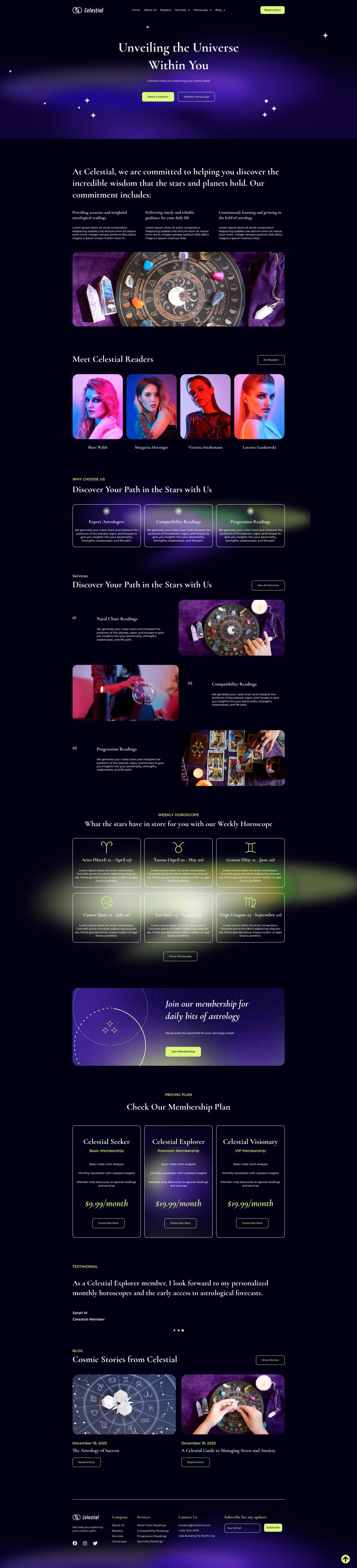 WordPress template ThemeForest Celestial