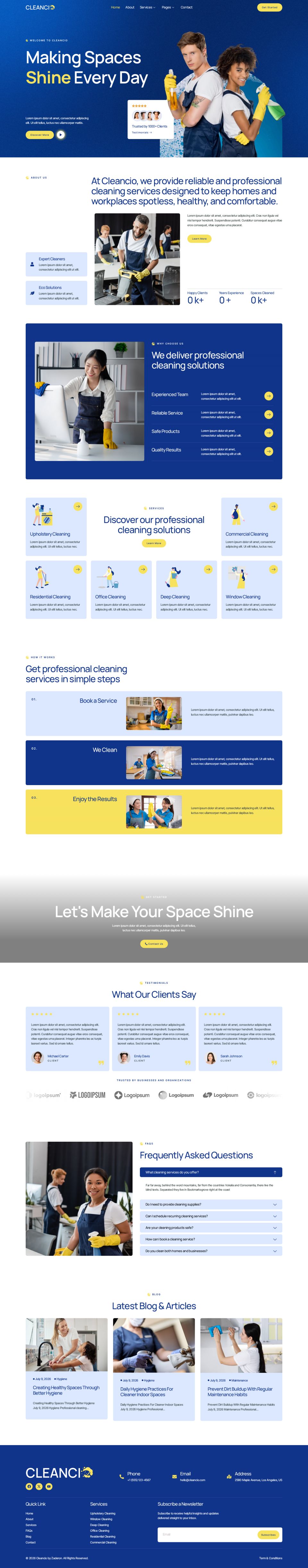 Template ThemeForest Cleancio WordPress template ThemeForest Cleancio