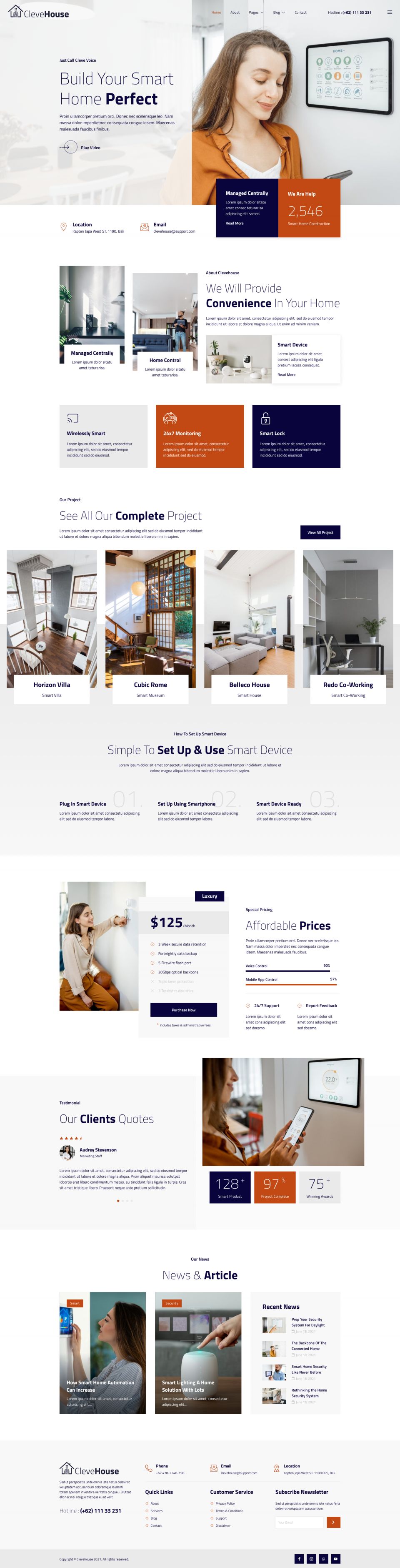 WordPress template ThemeForest Clevehouse