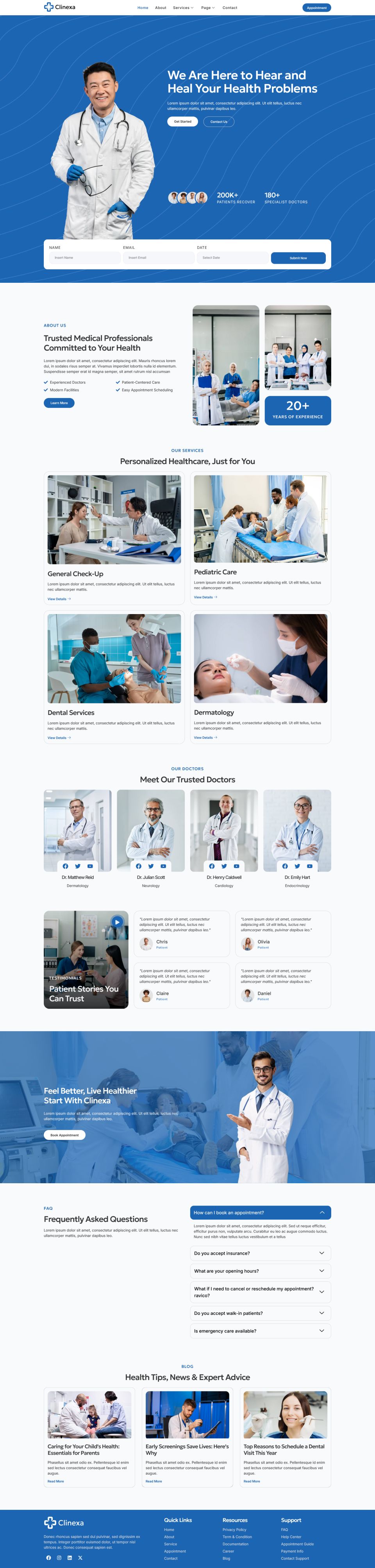WordPress template ThemeForest Clinexa
