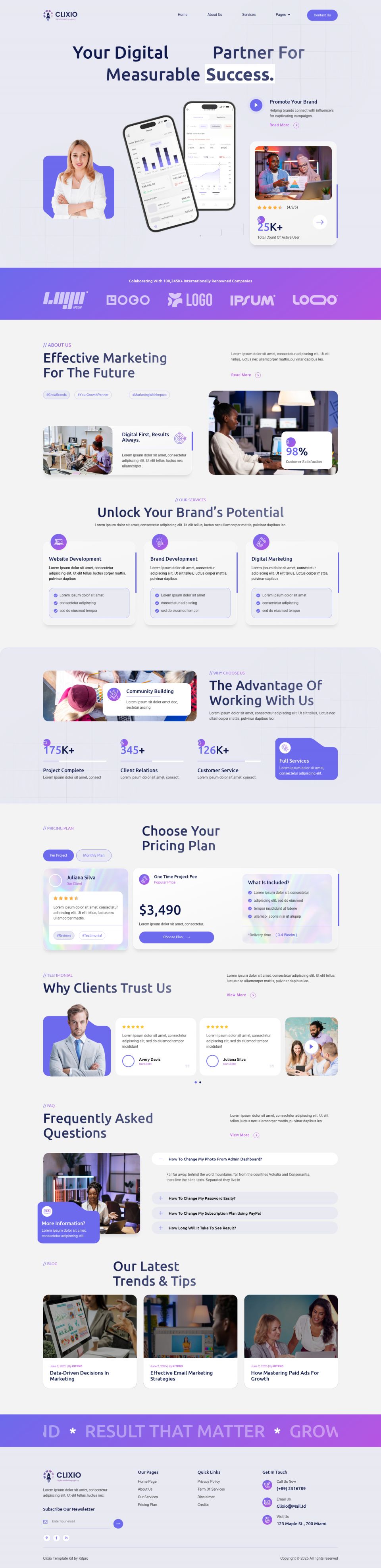 WordPress template ThemeForest Clixio