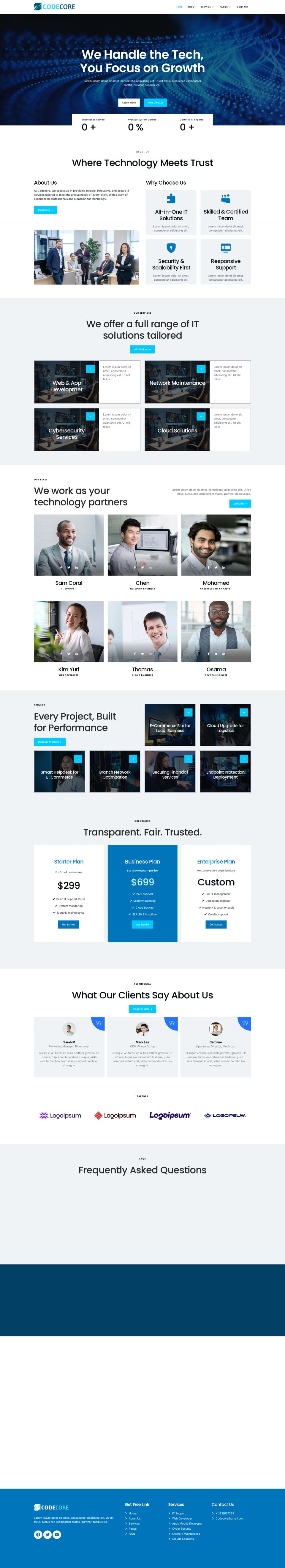 WordPress template ThemeForest Codecore