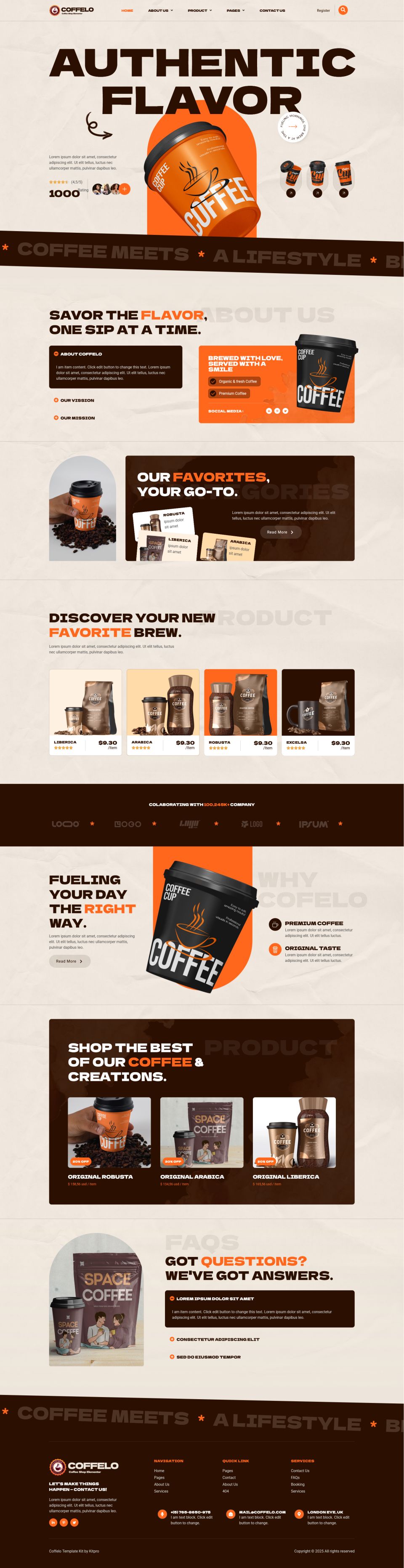 WordPress template ThemeForest Coffelo