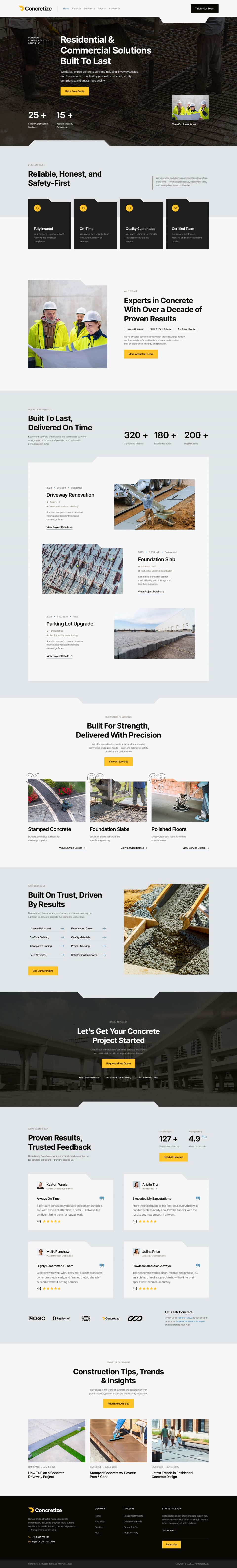 Template ThemeForest Concretize WordPress template ThemeForest Concretize