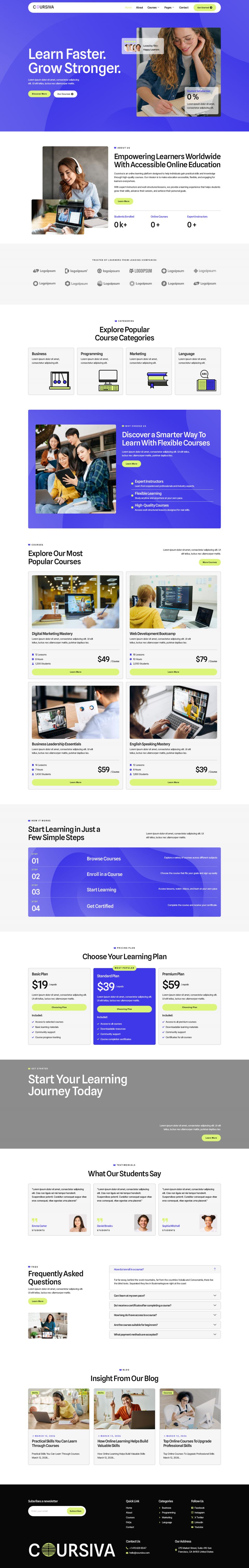 Template ThemeForest Coursiva WordPress template ThemeForest Coursiva