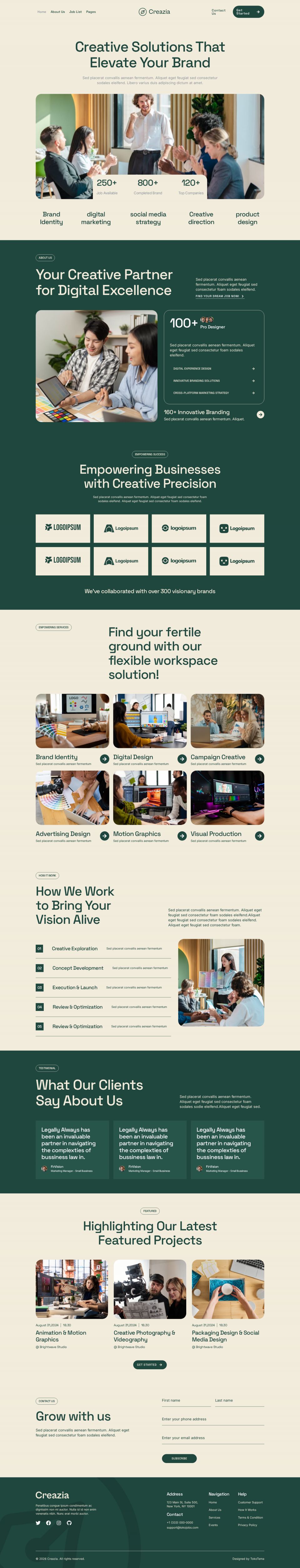 WordPress template ThemeForest Creazia