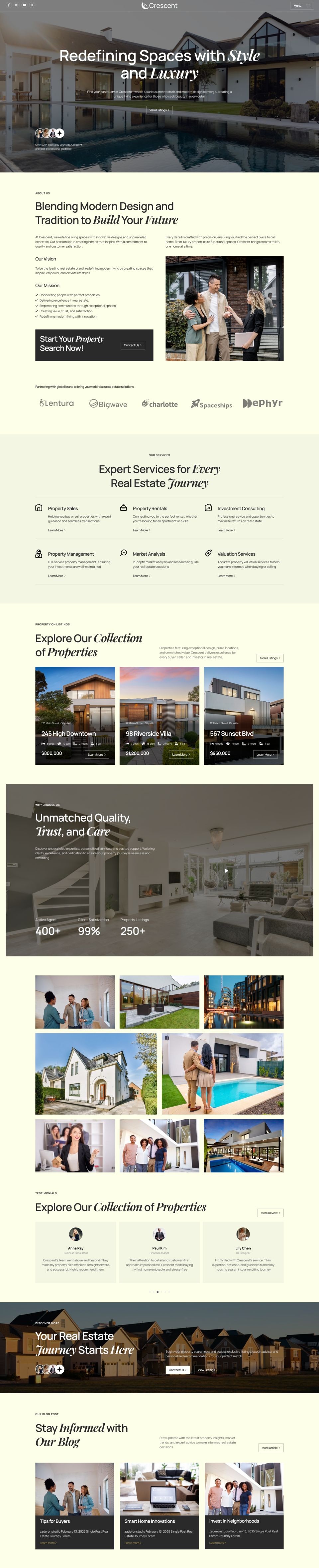 WordPress template ThemeForest Crescent