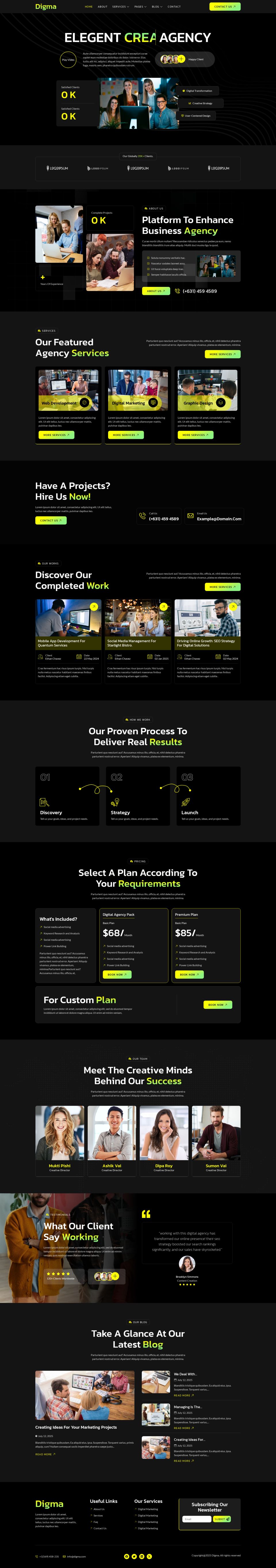 Template ThemeForest Digma WordPress template ThemeForest Digma