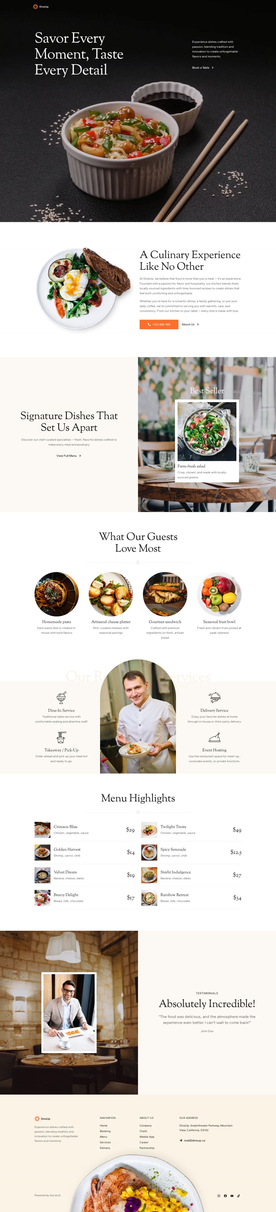 Template ThemeForest DineUp WordPress template ThemeForest DineUp