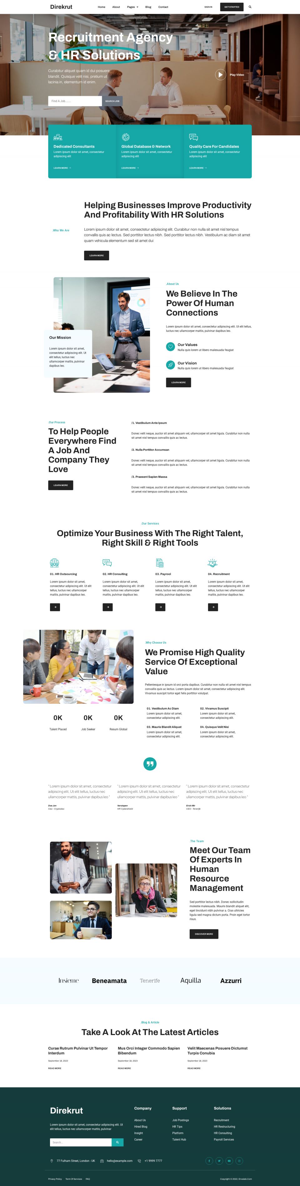 WordPress template ThemeForest Direkrut