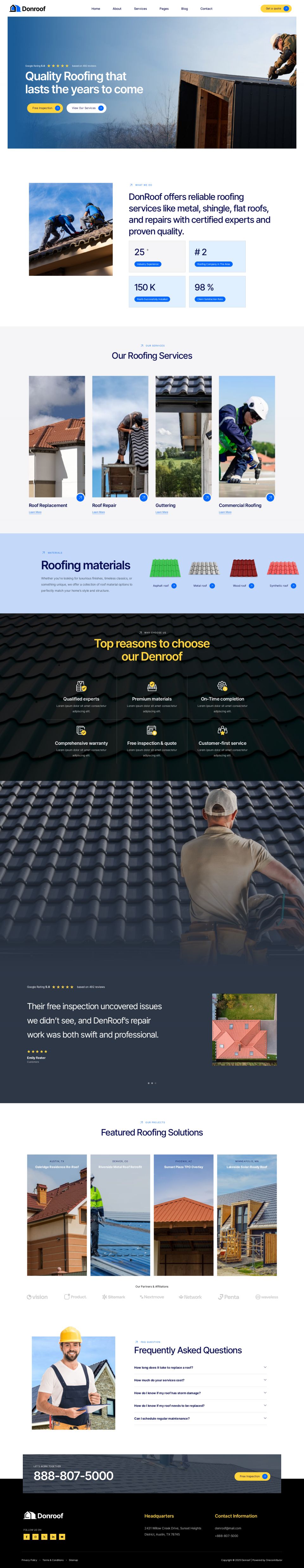 WordPress template ThemeForest Donroof