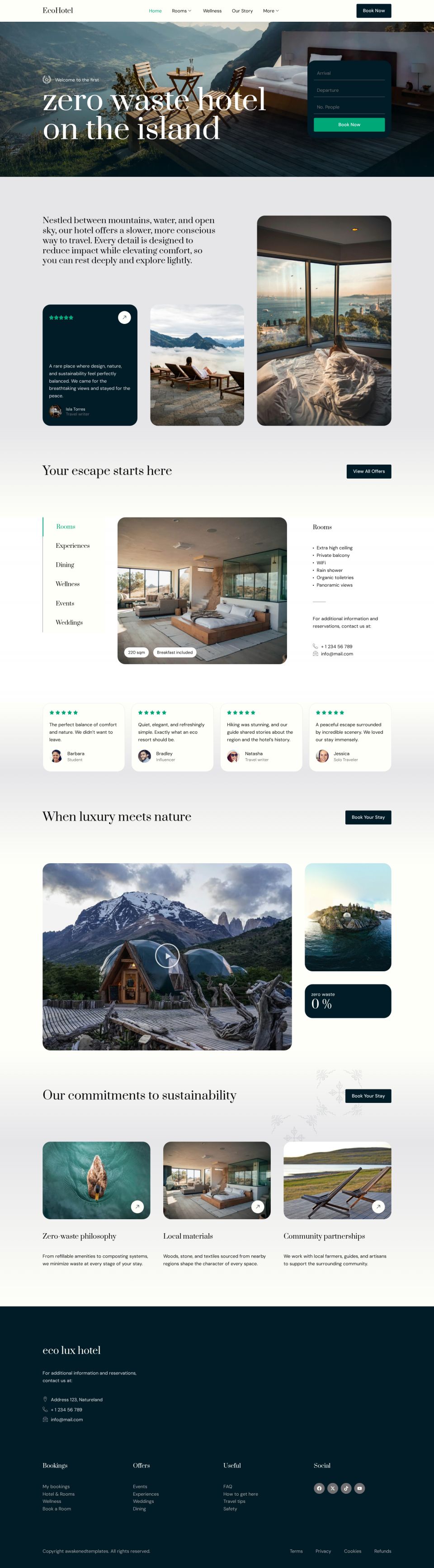 Template ThemeForest EcoHotel WordPress template ThemeForest EcoHotel