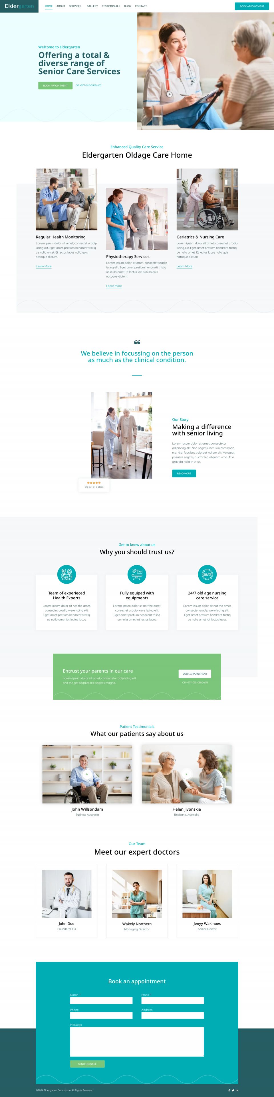 WordPress template ThemeForest Eldergarten