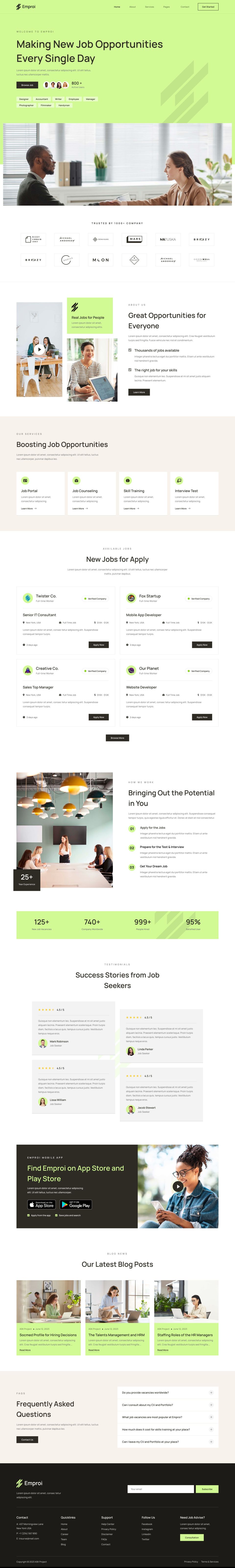 WordPress template ThemeForest Emproi