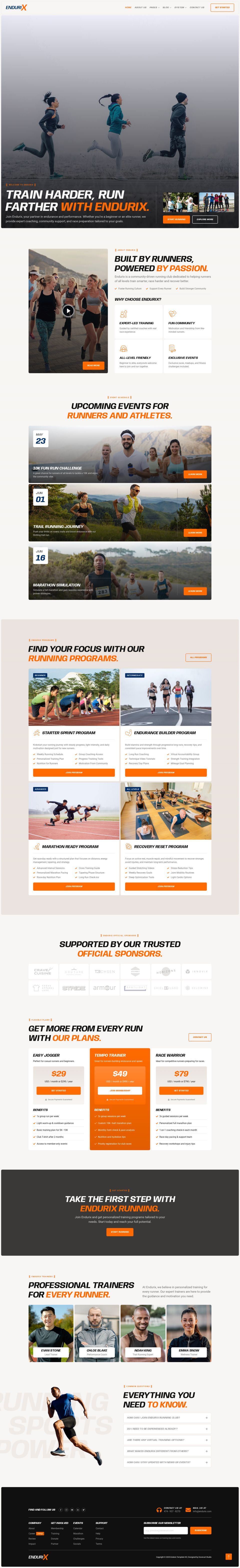 WordPress template ThemeForest Endurix