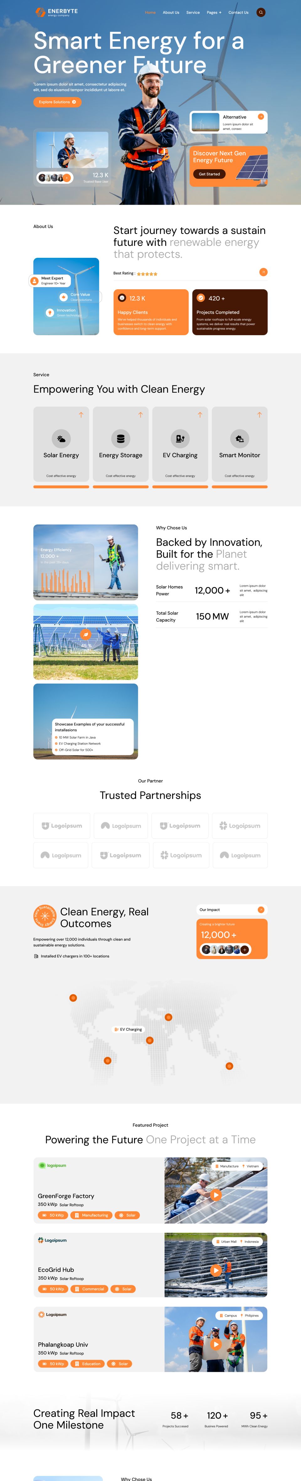 WordPress template ThemeForest Enerbyte