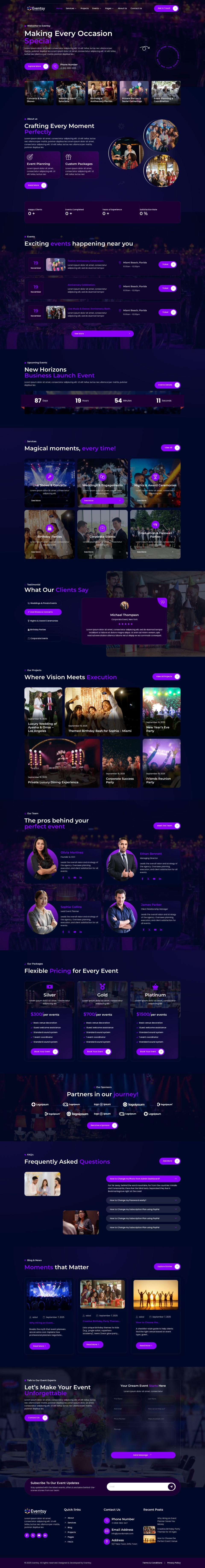 WordPress template ThemeForest Eventsy