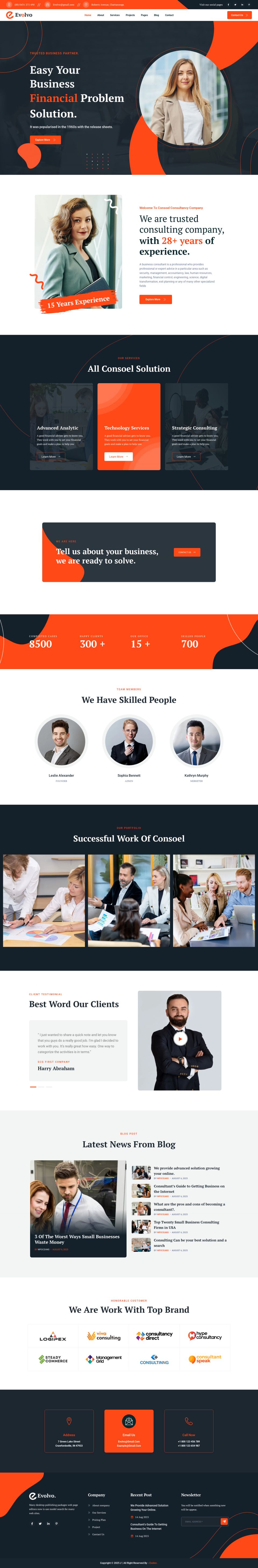 WordPress template ThemeForest Evolvo