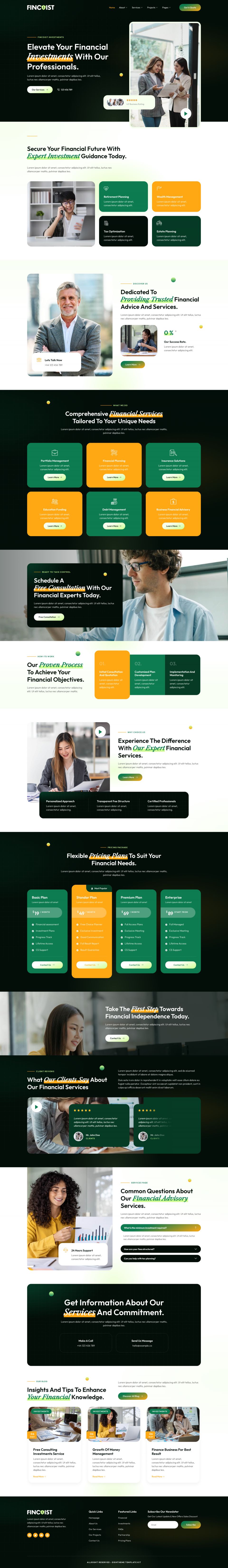 WordPress template ThemeForest Fincoist