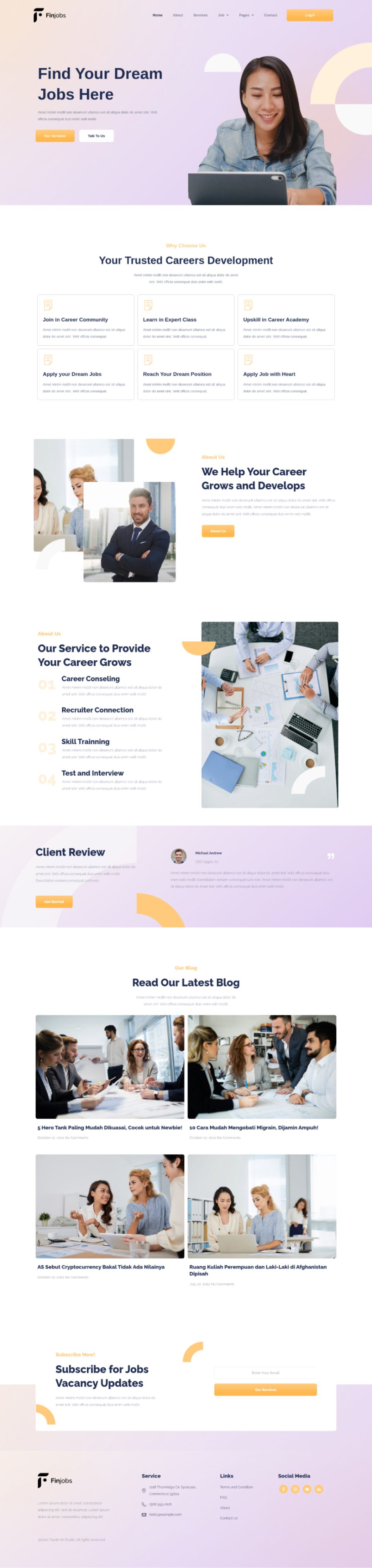 Template ThemeForest Finjobs WordPress template ThemeForest Finjobs