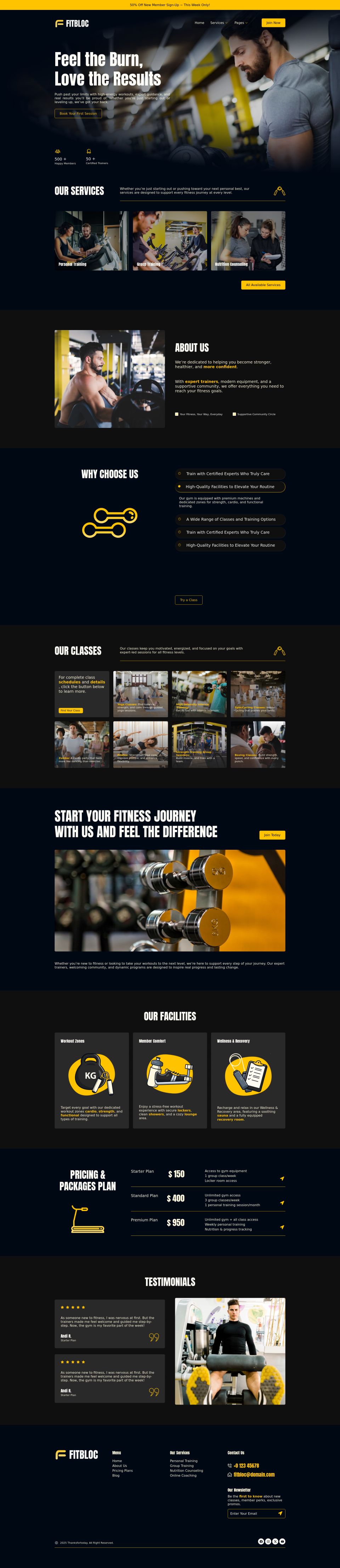 WordPress template ThemeForest Fitbloc