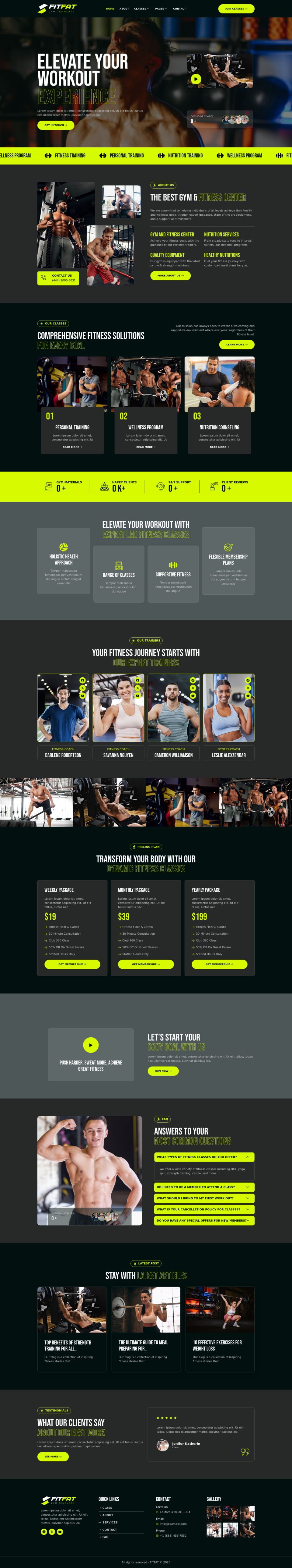 Template ThemeForest Fitfat WordPress template ThemeForest Fitfat