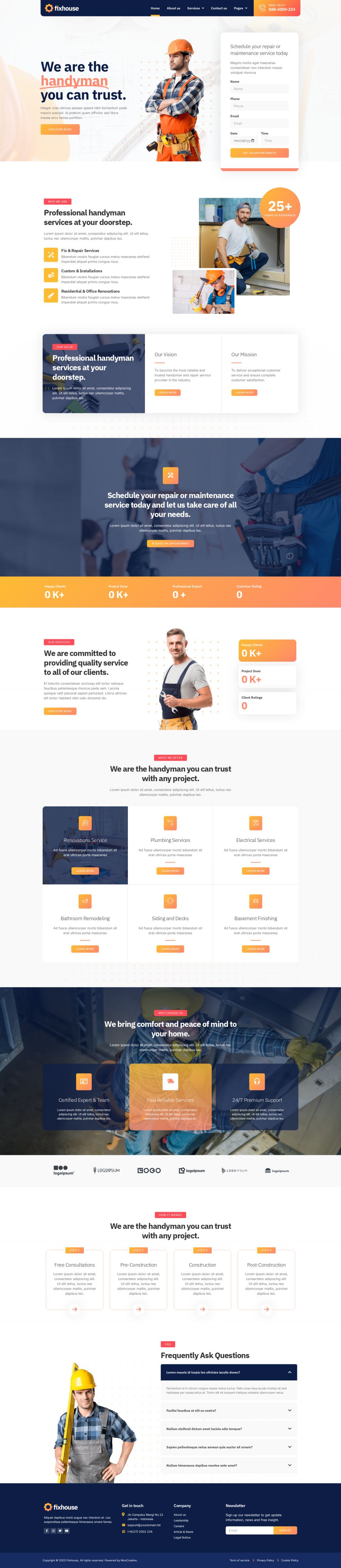 WordPress template ThemeForest FixHouse