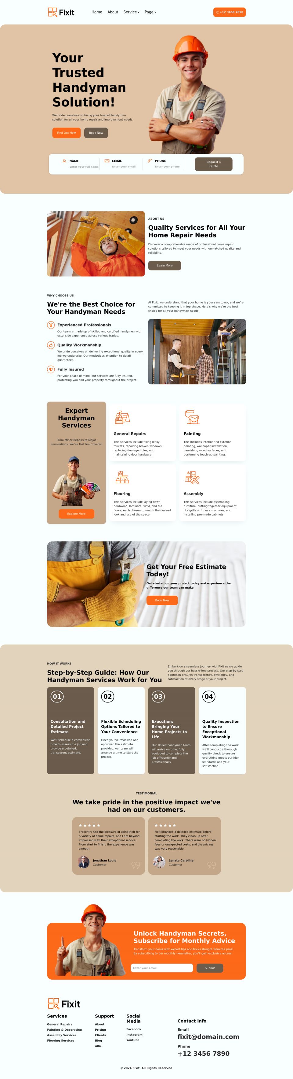 WordPress template ThemeForest Fixit