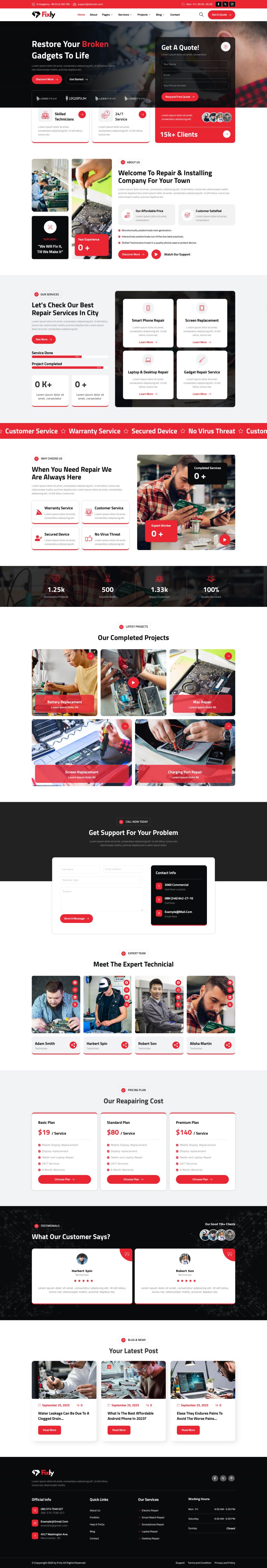 WordPress template ThemeForest Fixly