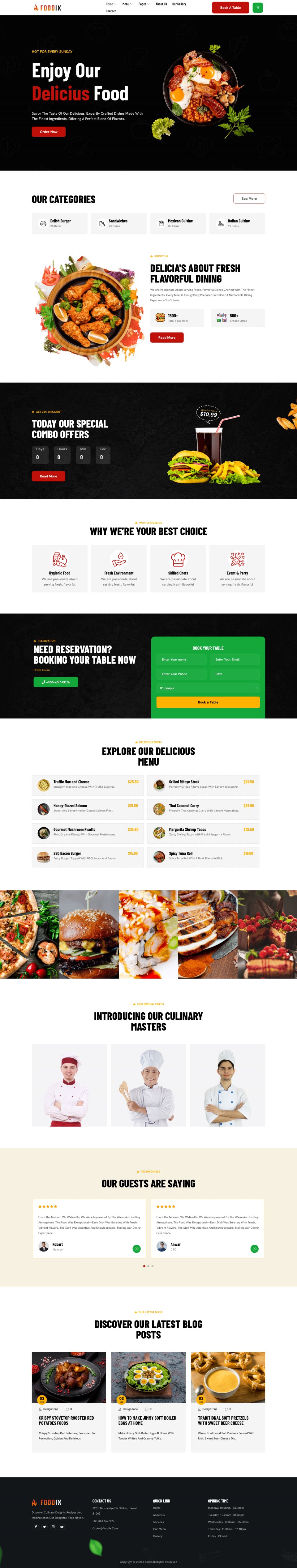 WordPress template ThemeForest Foodix