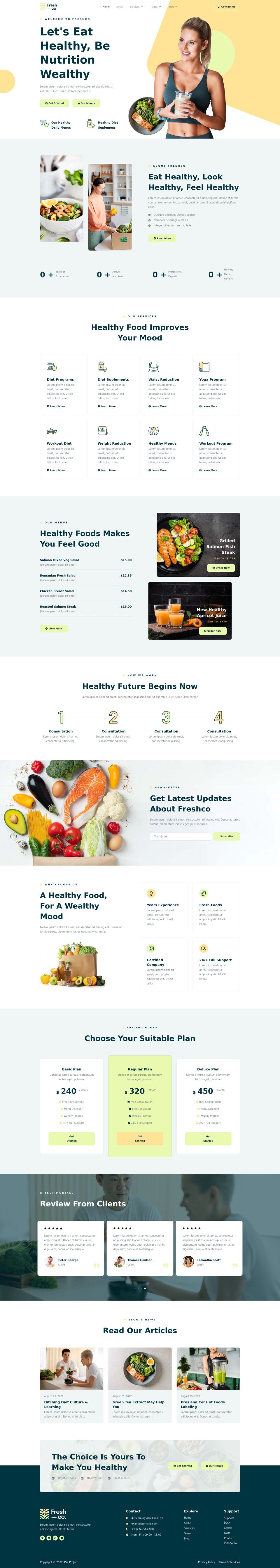 WordPress template ThemeForest Freshco