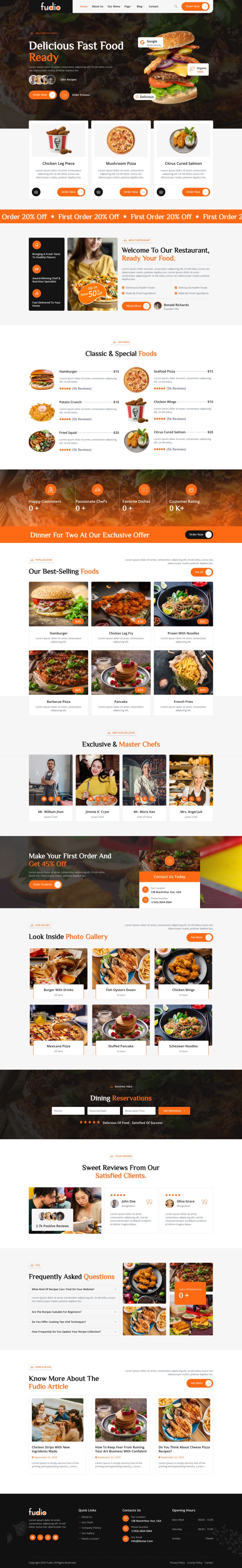 WordPress template ThemeForest Fudio