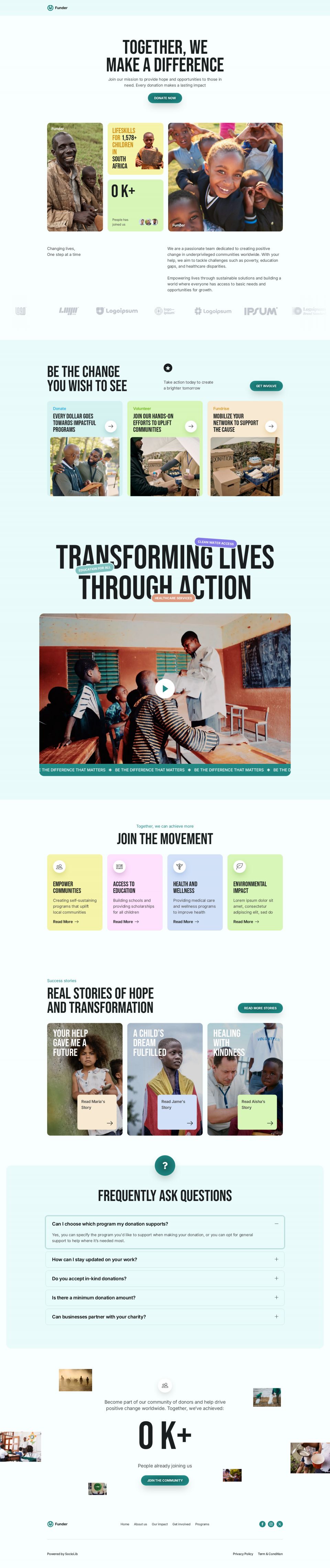 WordPress template ThemeForest Funder