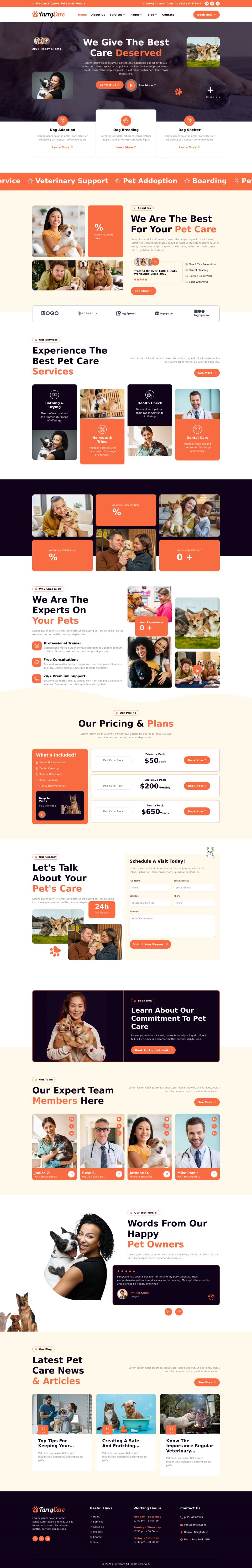 WordPress template ThemeForest Furrycare