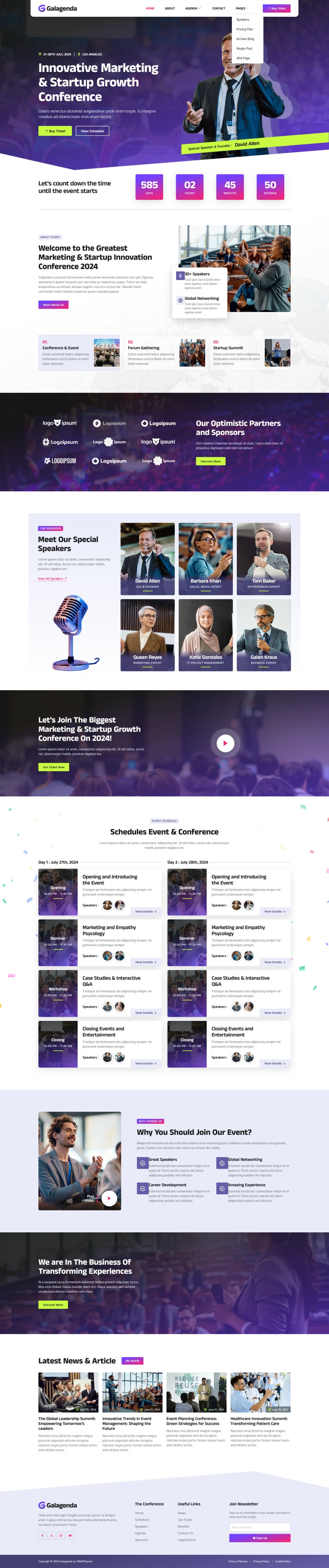 Template ThemeForest Galagenda WordPress template ThemeForest Galagenda