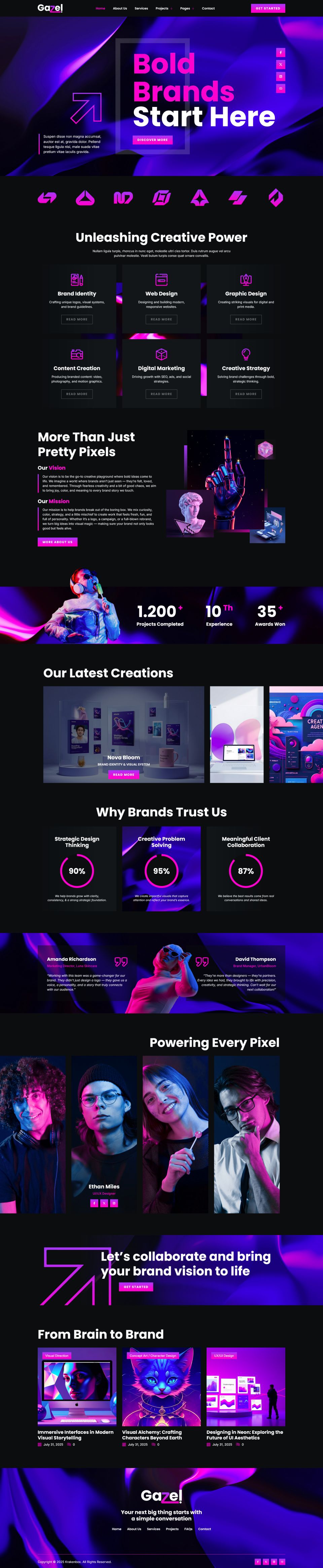 WordPress template ThemeForest Gazel
