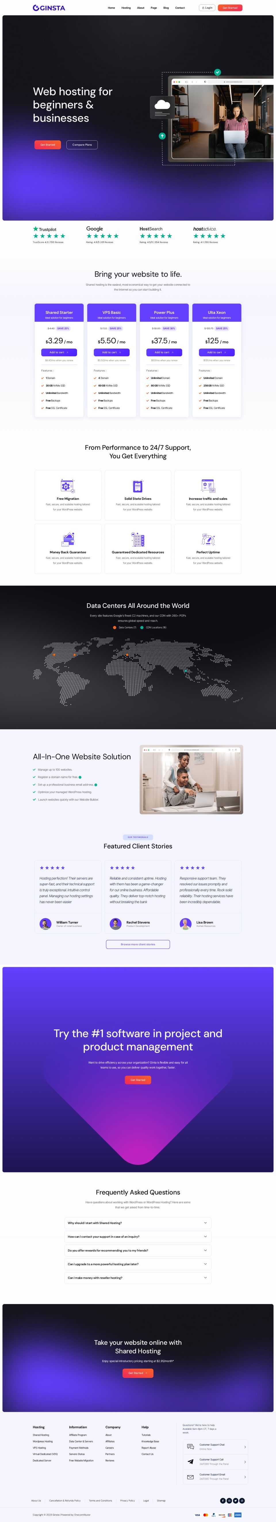 WordPress template ThemeForest Ginsta