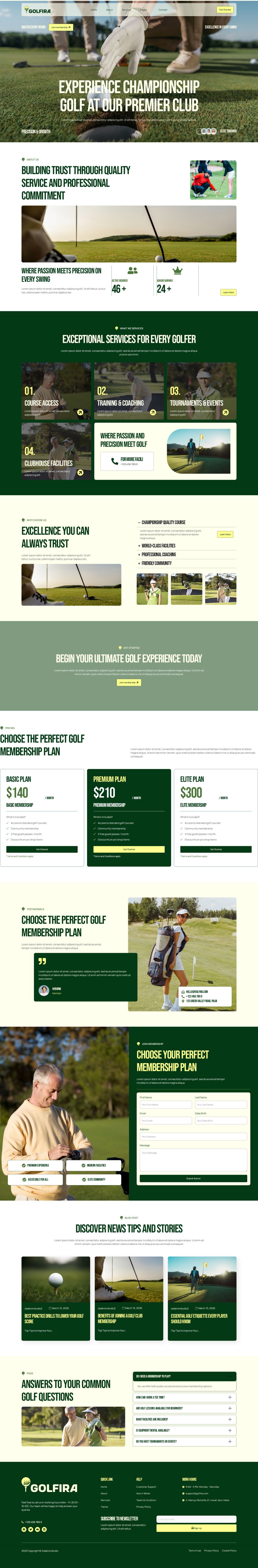 WordPress template ThemeForest Golfira