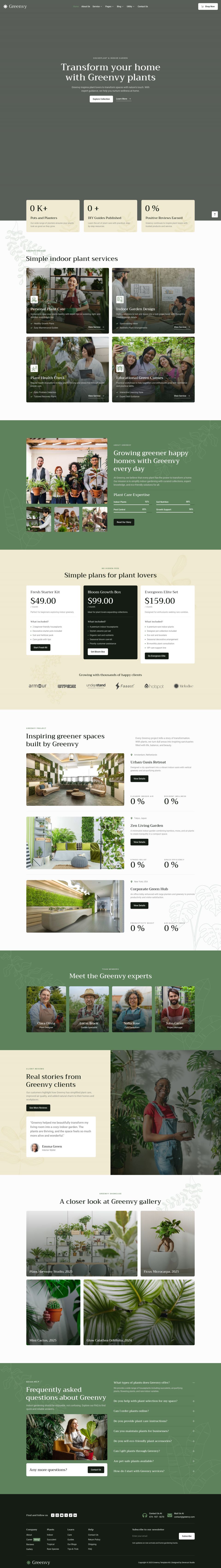 WordPress template ThemeForest Greenvy