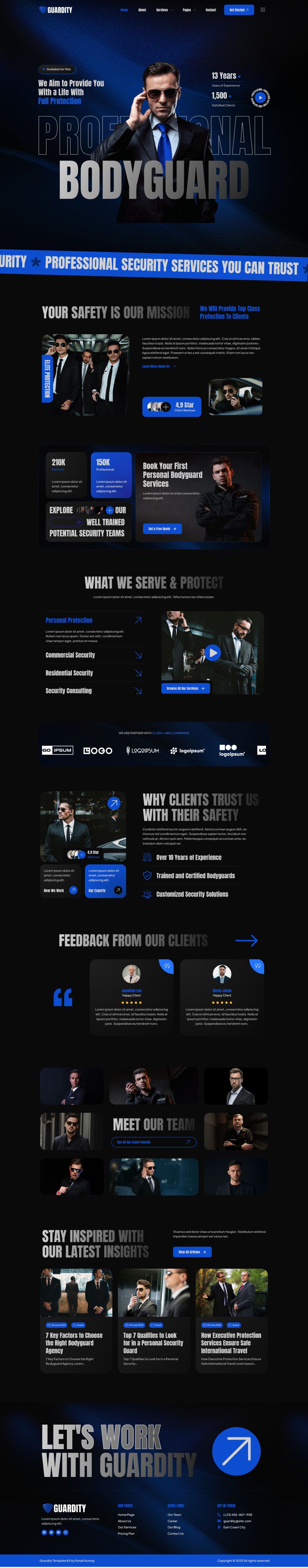 WordPress template ThemeForest Guardity