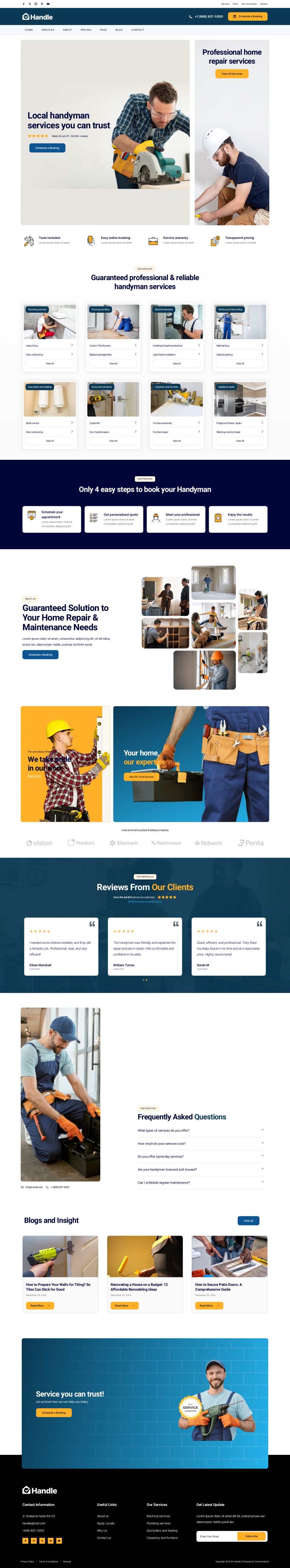 WordPress template ThemeForest Handle