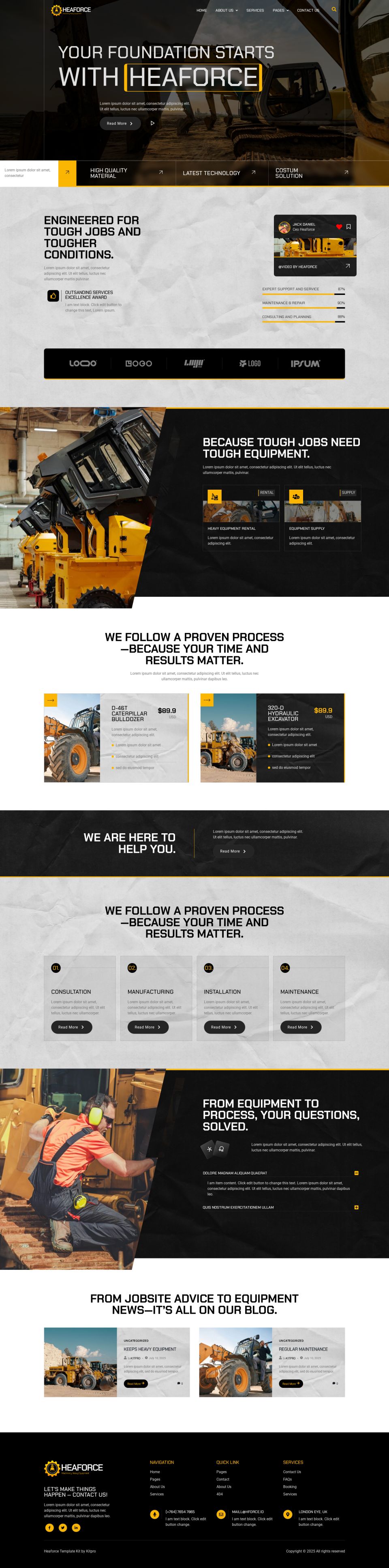 WordPress template ThemeForest Heaforce