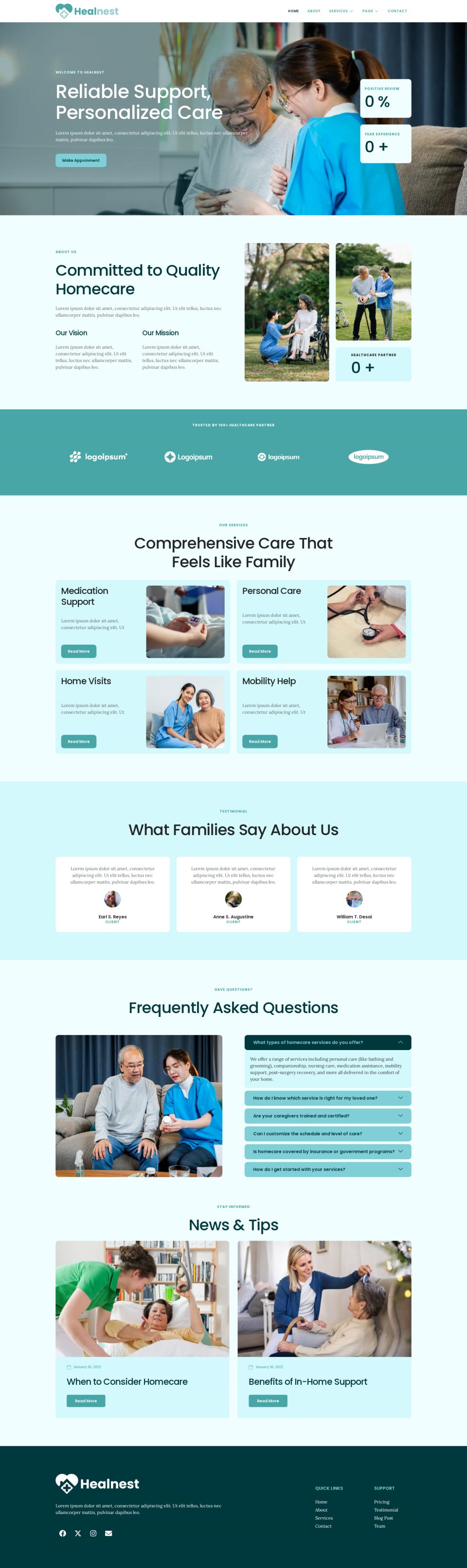WordPress template ThemeForest Healnest