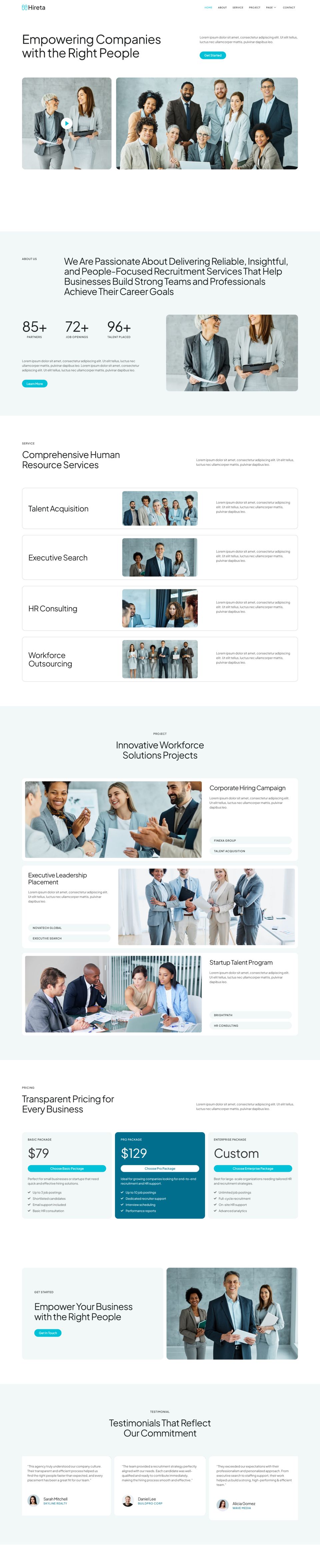 Template ThemeForest Hireta WordPress template ThemeForest Hireta