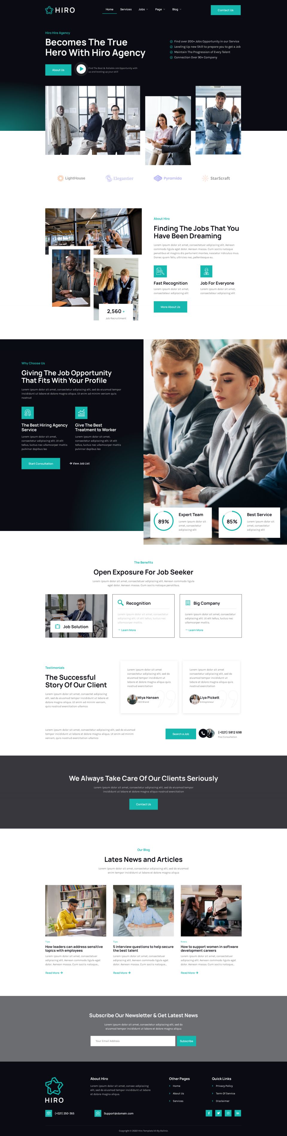 WordPress template ThemeForest Hiro